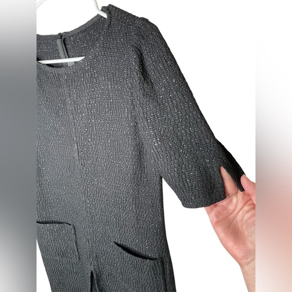 St. John Wool Blend Knit Top With Front Pockets And Slit Size 4 - Picture 3 of 10